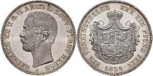 1 Thaler Principado de Reuss (línea mayor) (1778 - 1918) Plata Enrique XX de Reuss-Greiz