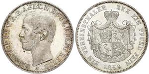 1 Thaler Principado de Reuss (línea mayor) (1778 - 1918) Plata Enrique XX de Reuss-Greiz