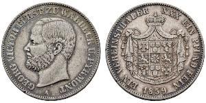 1 Thaler Principado de Waldeck (1180 - 1918) Plata Jorge Víctor de Waldeck-Pyrmont (1831 - 1893)