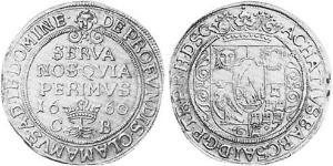 1 Thaler Principality of Transylvania (1571-1711) Plata 