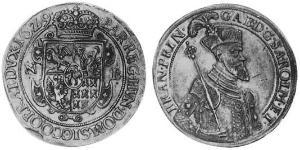 1 Thaler Principality of Transylvania (1571-1711) Plata Gabriel Bethlen, Príncipe de Transilvania (1580-1629)