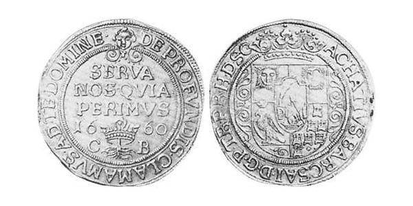 1 Thaler Principality of Transylvania (1571-1711) Plata 
