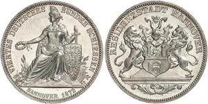 1 Thaler Provincia de Hannover (1868 - 1946) Plata 