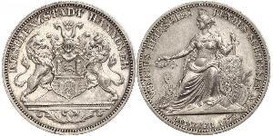 1 Thaler Provincia de Hannover (1868 - 1946) Plata 