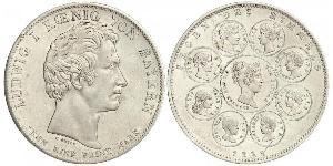 1 Thaler Reino de Baviera (1806 - 1918) Plata Luis I de Baviera(1786 – 1868)