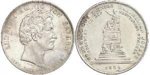 1 Thaler Reino de Baviera (1806 - 1918) Plata Luis I de Baviera(1786 – 1868)