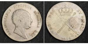 1 Thaler Reino de Baviera (1806 - 1918) Plata Maximiliano I de Baviera (1756 - 1825)