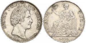 1 Thaler Reino de Baviera (1806 - 1918) Plata Luis I de Baviera(1786 – 1868)