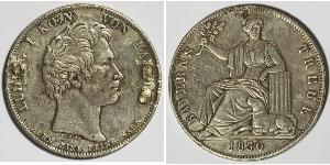1 Thaler Reino de Baviera (1806 - 1918) Plata Luis I de Baviera(1786 – 1868)