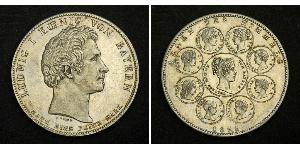 1 Thaler Reino de Baviera (1806 - 1918) Plata Luis I de Baviera(1786 – 1868)