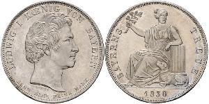 1 Thaler Reino de Baviera (1806 - 1918) Plata Luis I de Baviera(1786 – 1868)