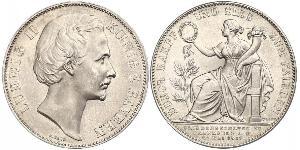 1 Thaler Reino de Baviera (1806 - 1918) Plata Luis II de Baviera(1845 – 1886)