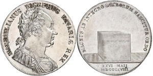 1 Thaler Reino de Baviera (1806 - 1918) Plata Maximiliano I de Baviera (1756 - 1825)