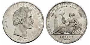 1 Thaler Reino de Baviera (1806 - 1918) Plata Luis I de Baviera(1786 – 1868)