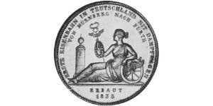 1 Thaler Reino de Baviera (1806 - 1918) Plata Luis I de Baviera(1786 – 1868)