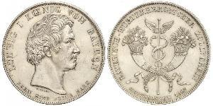 1 Thaler Reino de Baviera (1806 - 1918) Plata Luis I de Baviera(1786 – 1868)