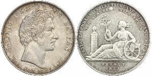 1 Thaler Reino de Baviera (1806 - 1918) Plata Luis I de Baviera(1786 – 1868)