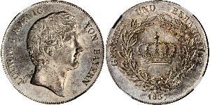 1 Thaler Reino de Baviera (1806 - 1918) Plata Luis I de Baviera(1786 – 1868)