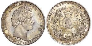 1 Thaler Reino de Baviera (1806 - 1918) Plata Luis I de Baviera(1786 – 1868)