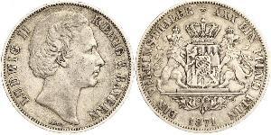 1 Thaler Reino de Baviera (1806 - 1918) Plata Luis II de Baviera(1845 – 1886)