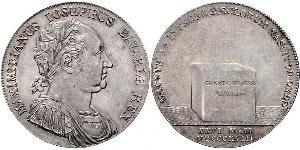 1 Thaler Reino de Baviera (1806 - 1918) Plata Maximiliano I de Baviera (1756 - 1825)