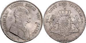 1 Thaler Reino de Baviera (1806 - 1918) Plata Maximiliano I de Baviera (1756 - 1825)