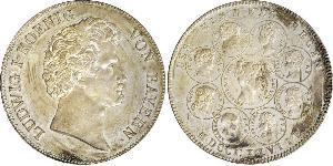 1 Thaler Reino de Baviera (1806 - 1918) Plata Luis I de Baviera(1786 – 1868)