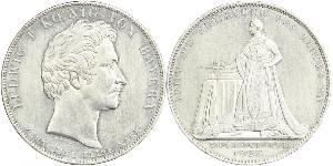 1 Thaler Reino de Baviera (1806 - 1918) Plata Luis I de Baviera(1786 – 1868)