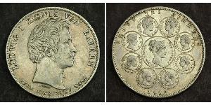 1 Thaler Reino de Baviera (1806 - 1918) Plata Luis I de Baviera(1786 – 1868)