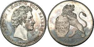 1 Thaler Reino de Baviera (1806 - 1918) Plata Luis I de Baviera(1786 – 1868)