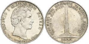 1 Thaler Reino de Baviera (1806 - 1918) Plata Luis I de Baviera(1786 – 1868)