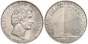 1 Thaler Reino de Baviera (1806 - 1918) Plata Luis I de Baviera(1786 – 1868)