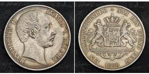 1 Thaler Reino de Baviera (1806 - 1918) Plata Maximiliano II de Baviera(1811 - 1864)