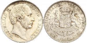 1 Thaler Reino de Baviera (1806 - 1918) Plata Maximiliano II de Baviera(1811 - 1864)