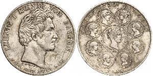 1 Thaler Reino de Baviera (1806 - 1918) Plata Luis I de Baviera(1786 – 1868)