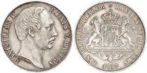 1 Thaler Reino de Baviera (1806 - 1918) Plata Maximiliano II de Baviera(1811 - 1864)