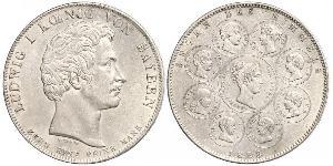 1 Thaler Reino de Baviera (1806 - 1918) Plata Luis I de Baviera(1786 – 1868)