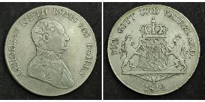 1 Thaler Reino de Baviera (1806 - 1918) Plata Maximiliano I de Baviera (1756 - 1825)