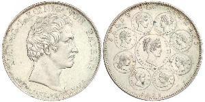 1 Thaler Reino de Baviera (1806 - 1918) Plata Luis I de Baviera(1786 – 1868)