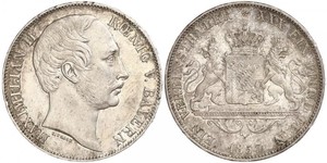 1 Thaler Reino de Baviera (1806 - 1918) Plata Maximiliano II de Baviera(1811 - 1864)