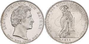 1 Thaler Reino de Baviera (1806 - 1918) Plata Luis I de Baviera(1786 – 1868)