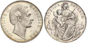 1 Thaler Reino de Baviera (1806 - 1918) Plata Luis II de Baviera(1845 – 1886)