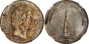 1 Thaler Reino de Baviera (1806 - 1918) Plata Luis I de Baviera(1786 – 1868)