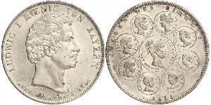 1 Thaler Reino de Baviera (1806 - 1918) Plata Luis I de Baviera(1786 – 1868)