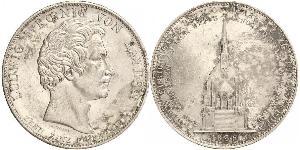 1 Thaler Reino de Baviera (1806 - 1918) Plata Luis I de Baviera(1786 – 1868)