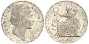 1 Thaler Reino de Baviera (1806 - 1918) Plata Luis II de Baviera(1845 – 1886)