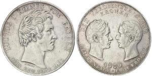 1 Thaler Reino de Baviera (1806 - 1918) Plata 