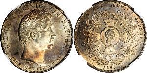 1 Thaler Reino de Baviera (1806 - 1918) Plata Luis I de Baviera(1786 – 1868)