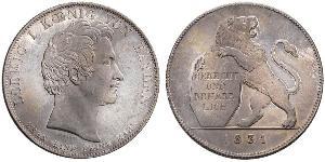 1 Thaler Reino de Baviera (1806 - 1918) Plata Luis I de Baviera(1786 – 1868)