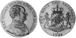 1 Thaler Reino de Baviera (1806 - 1918) Plata 